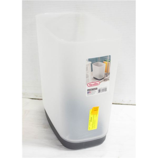 NEW STERILITE 3.3 GALLON SLIM WASTE BASKET