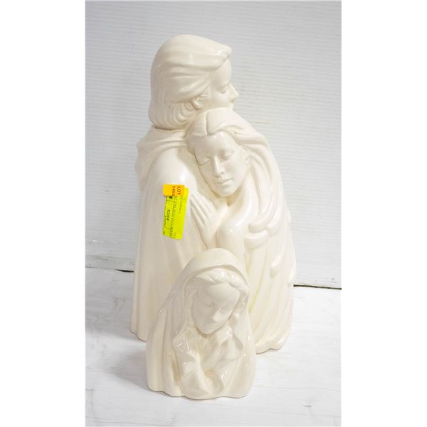 CERAMIC STATUES 16" TALL AND 7" TALL