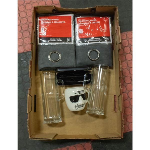 FLAT WITH 2 NEW FAUX SUEDE GROMMET PANELS