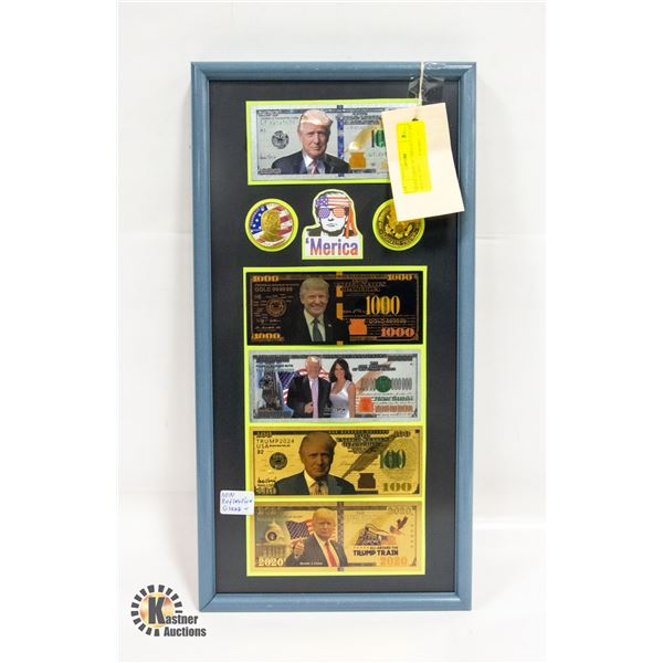 FRAMED DISPLAY - DONALD TRUMP 2020 ELECTION