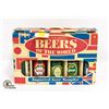 Image 1 : BOX OF 10 EMPTY BEER BOTTLES "BEERS OF THE WORLD