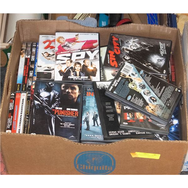 LARGE BOX OF ACTION DVDS
