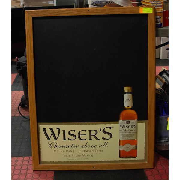 WEISER CHALKBOARD MENU ADVERTISEMENT