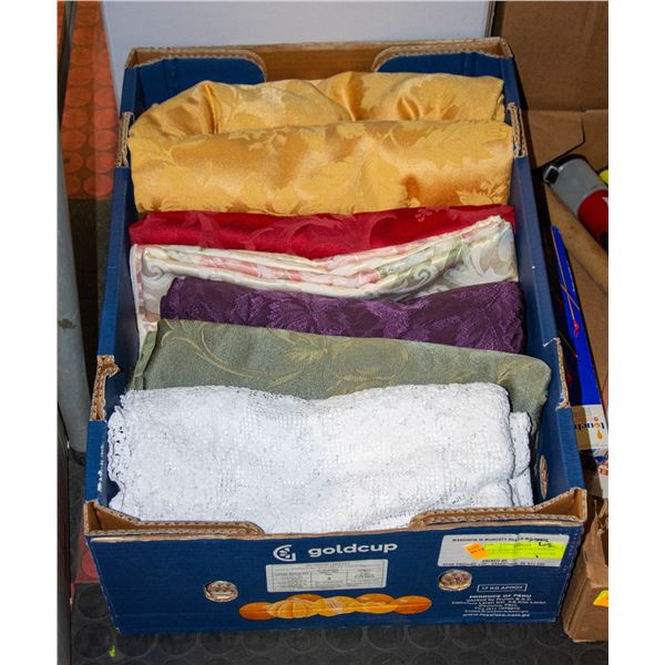 FLAT WITH 7 LARGE RECTANGLE TABLE CLOTHS -