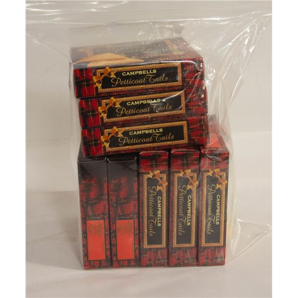 8 BOXES CAMPBELL’S PETTICOAT TAILS SHORTBREAD