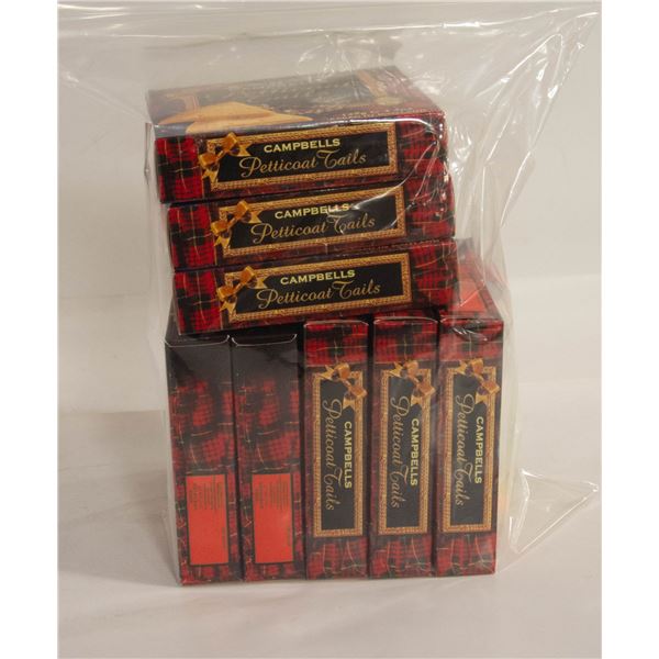 8 BOXES CAMPBELL’S PETTICOAT TAILS SHORTBREAD