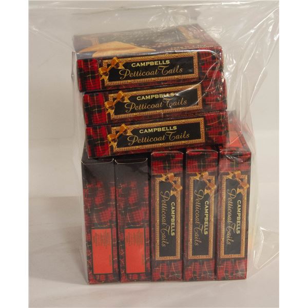 8 BOXES CAMPBELL’S PETTICOAT TAILS SHORTBREAD