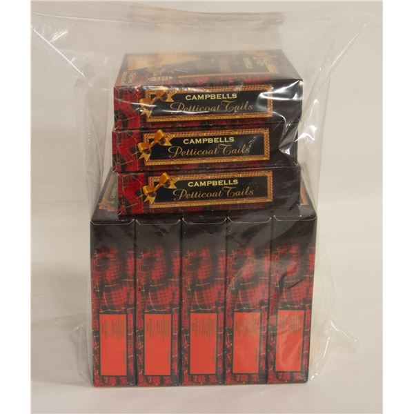 8 BOXES CAMPBELL’S PETTICOAT TAILS SHORTBREAD