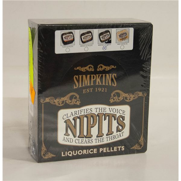 1 CASE NIPITS LIQUORICE PELLETS