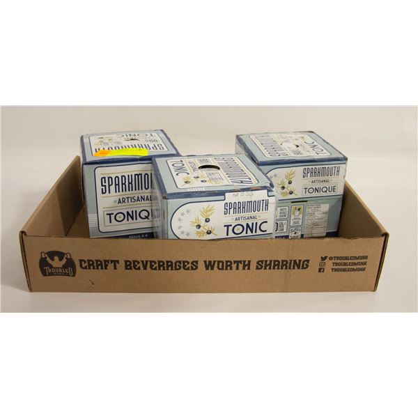 3X4 PACKS SPARKMOUTH TONIC WATER