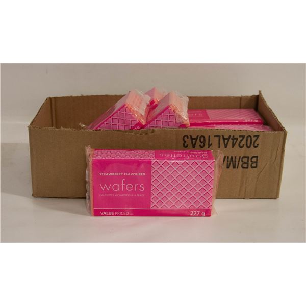 8 PACKS OF STRAWBERRY WAFERS BB APRIL 2024