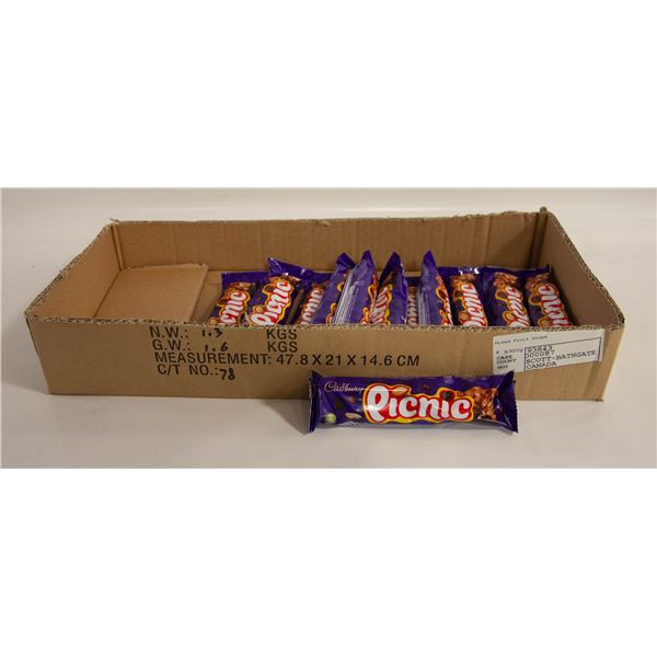 12 CADBURY PICNIC CHOCOLATE BARS BB JUNE 2023