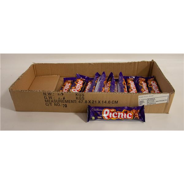 12 CADBURY PICNIC CHOCOLATE BARS BB JUNE 2023