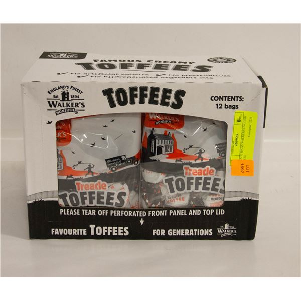 BOX/12 BAGS WALKERS ENGLISH TOFFEE