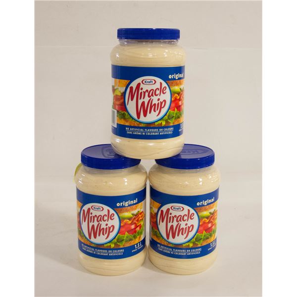 KRAFT MIRACLE WHIP 3X 1.5 LITRE BB JAN 2024