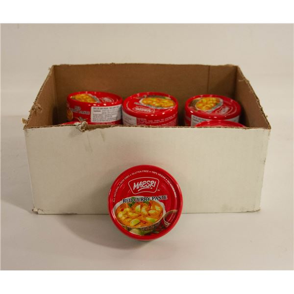 12 TINS RED CURRY PASTE BB OCT/2023