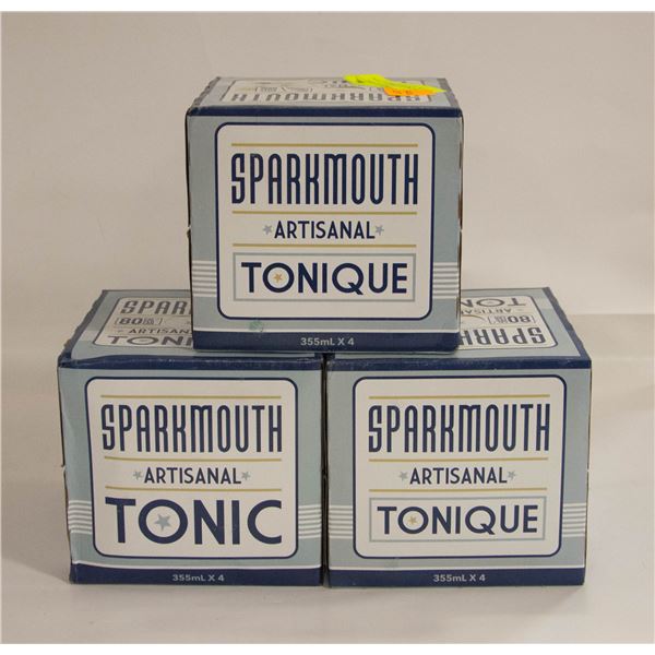 3X4 PACKS SPARKMOUTH TONIC WATER ARTISANAL BB