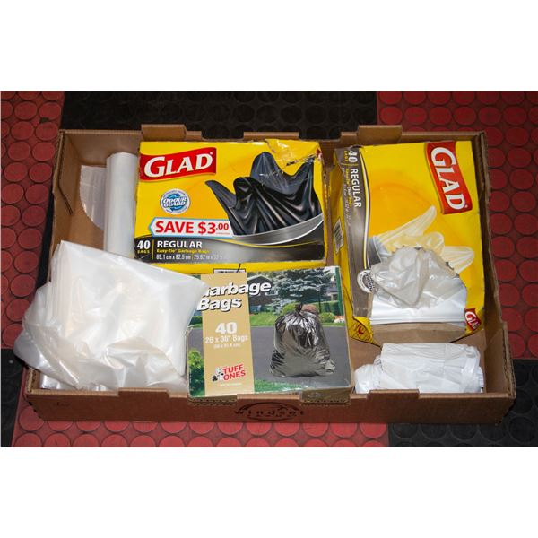 FLAT WITH ASSORTMENT OF NEW GREEN GARBAGE