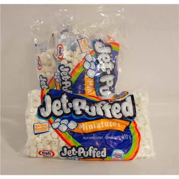 4 BAGS KRAFT JET-PUFFED MINI MARSHMALLOWS