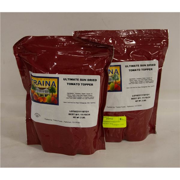 2 BAGS SUN DRIED TOMATO’S BB 11/2024