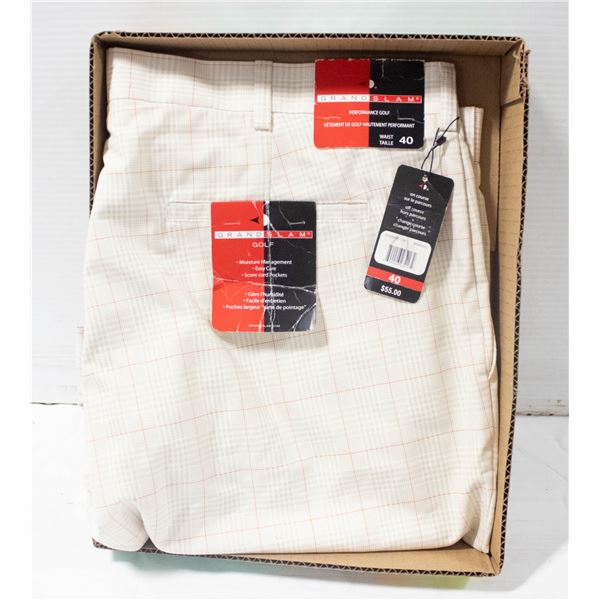 NEW GRAND SLAM GOLF SHORTS WITH MOISTURE