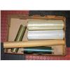 Image 1 : BOX WITH 4 ROLLS OF PLASTIC WRAP & 1 ROLL OF