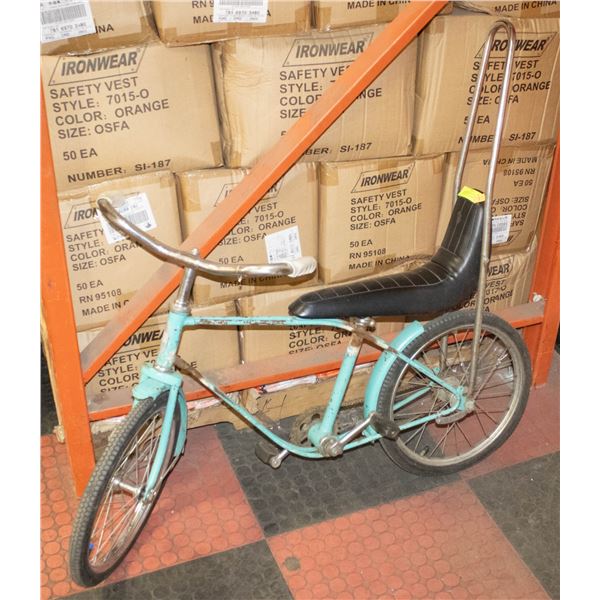 VTG BIKE WITH BANANA SEAT & ADJ. SISSY BAR