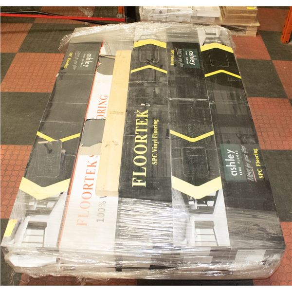PALLET OF VINTAGE TAN CLICK TOGETHER FLOORING