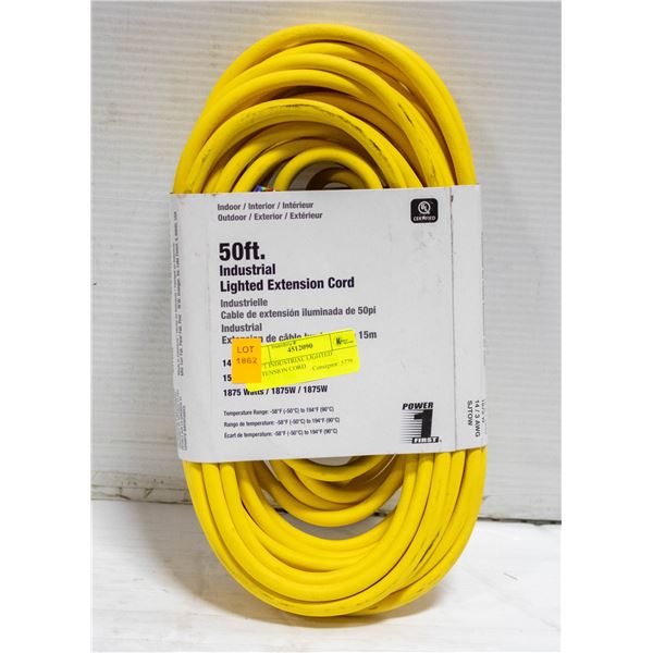 50 FT INDUSTRIAL LIGHTED EXTENSION CORD