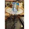 Image 1 : ESTATE WROUGHT IRON DECK TABLE & OFF MOSQUITO LAMP
