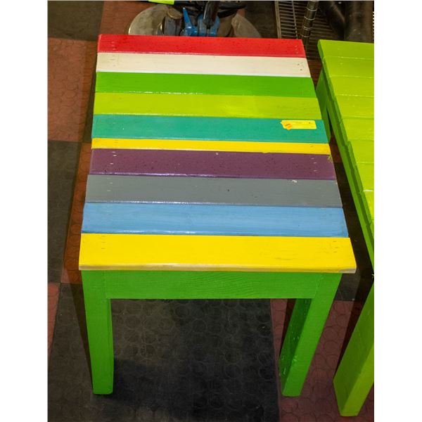 WOODEN RAINDOW HANDMADE TABLE UNSTABLE