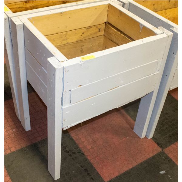 RAISED HANDMADE WOODEN GARDEN PLANTER