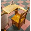 Image 2 : OLD WOODEN CHILD DESK W/DRAWER + PENCIL SHARPENER