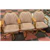 Image 1 : ESTATE SET OF 3 ROLLING SWIVEL CHAIRS WITH