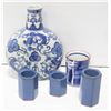 Image 1 : COLLECTION OF BLUE POTTERY AND CERAMICS