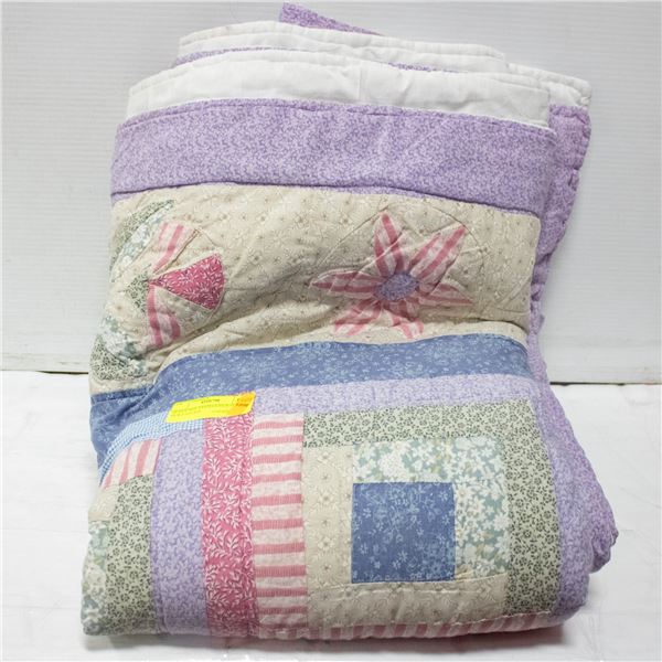 QUEEN SIZE PASTELS PATCHWORK QUILT-ESTATE
