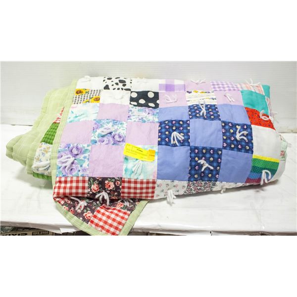 FULL SIZE VINTAGE PATCHWORK QUILT-ESTATE
