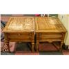 Image 1 : 2 VINTAGE SIDE TABLES H-21.25" W-22.25" L-26.25"