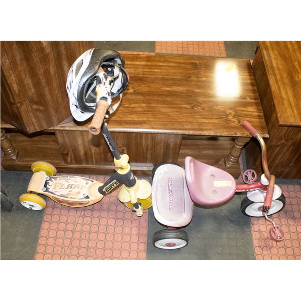 KIDS TRICYCLE AS IS + SCOOTER AS IS