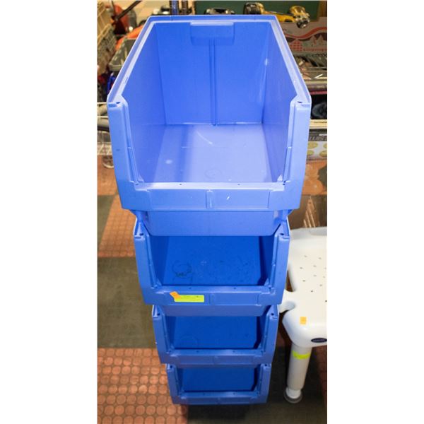 4 STACKING STORAGE BINS