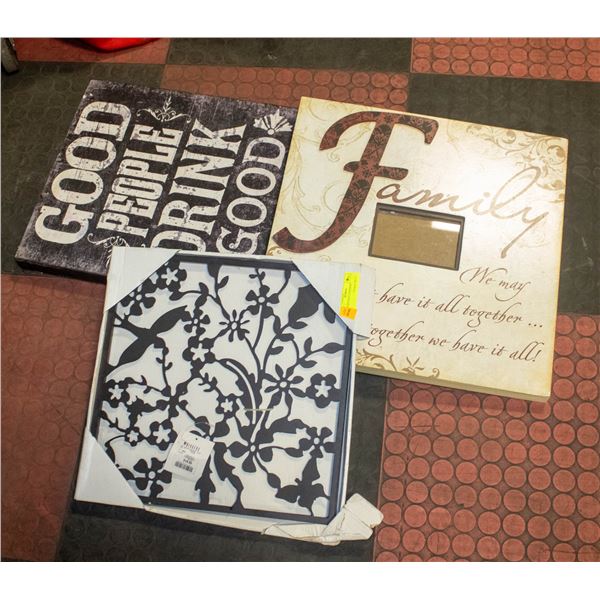 3 ESTATE WALL HANGINGS