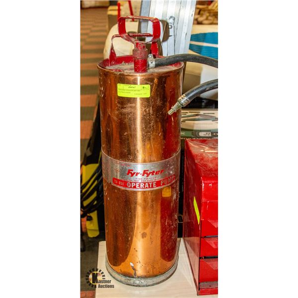 VINTAGE HAND PUMP FIRE EXTINGUISHER