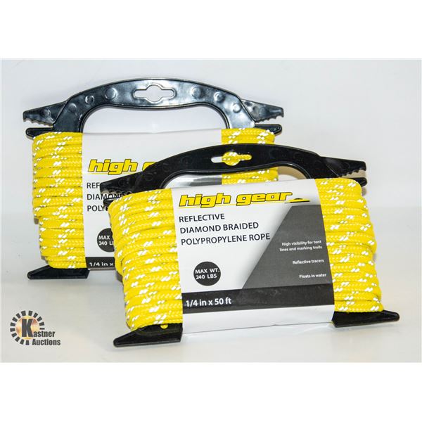 2 NEW HIGH GEAR REFLECTIVE DIAMOND BRAIDED