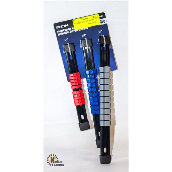 NEW 3 PIECE SOCKET HOLDER