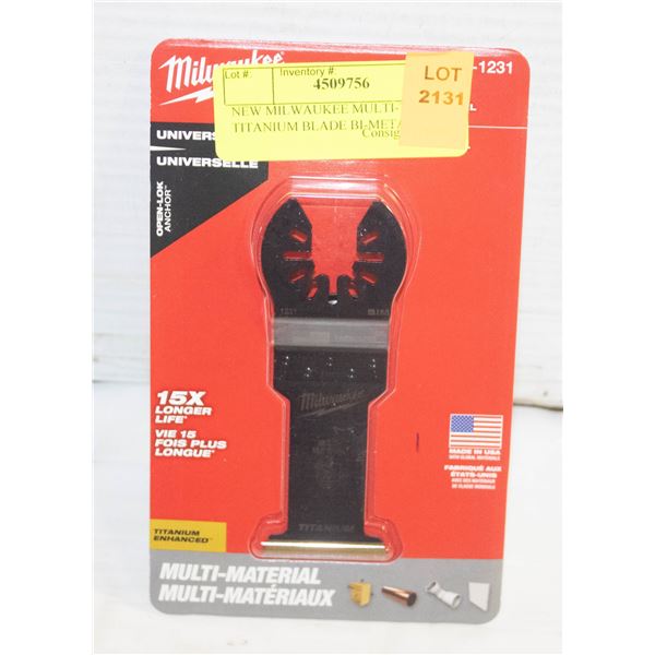 NEW MILWAUKEE MULTI-TOOL TITANIUM BLADE BI-METAL
