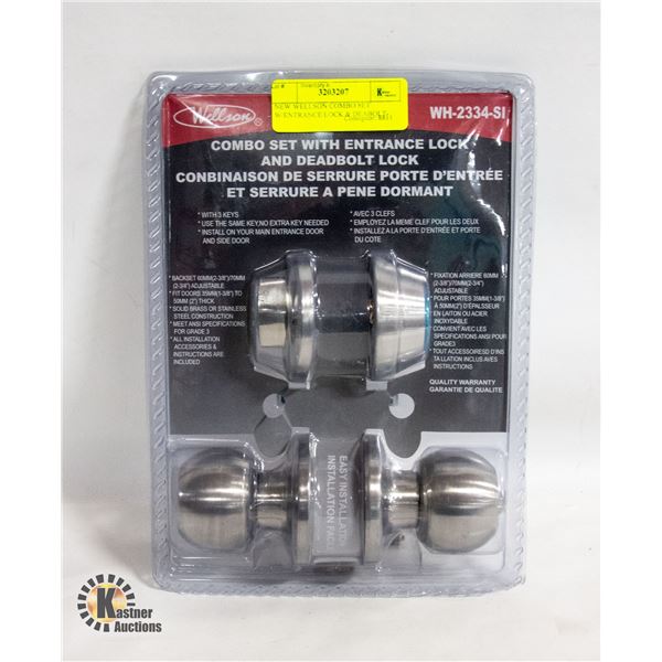 NEW WELLSON COMBO SET W/ENTRANCE LOCK & DEADBOLT-