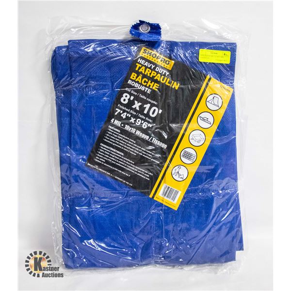 NEW SHOPRO 8FT X 10FT 3MIL TARPAULIN