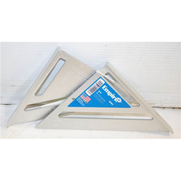 2 NEW EMPIRE 7 INCH ALUMINIUM RAFTER SQUARE
