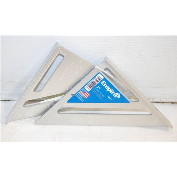 2 NEW EMPIRE 7 INCH ALUMINIUM RAFTER SQUARE
