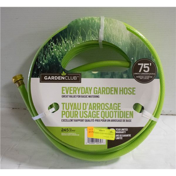 NEW GARDEN CLUB 75FT GARDEN HOSE